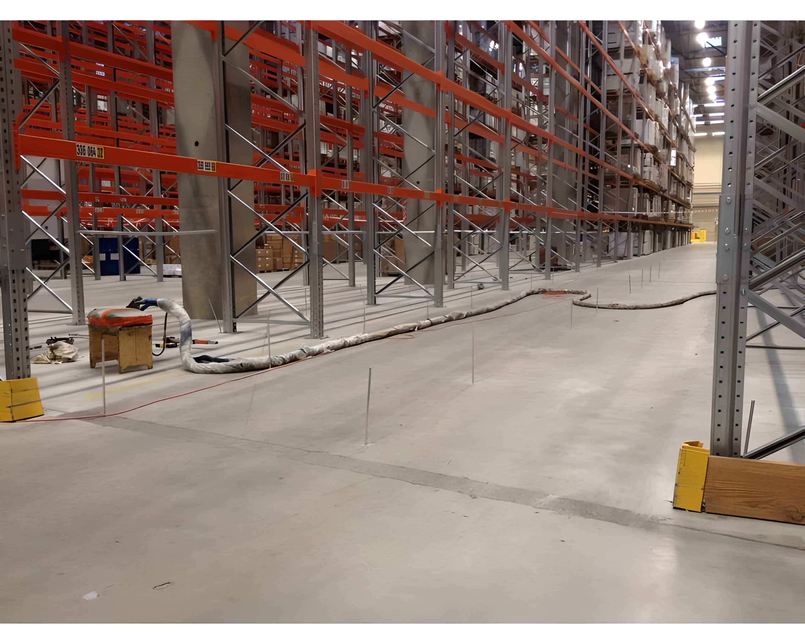 Выравнивание пола производственного цеха